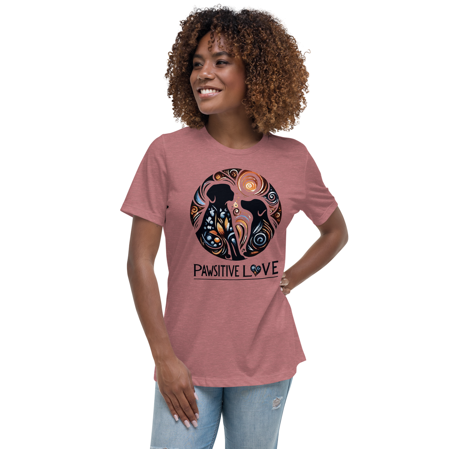 Swirl of Pawsitivity- Women's Relaxed Tee