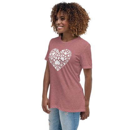 Paws of Compassion - Heart - Womens Relaxed Tee