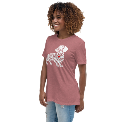 Paws of Devotion - Dachshund - Womens Relaxed Tee