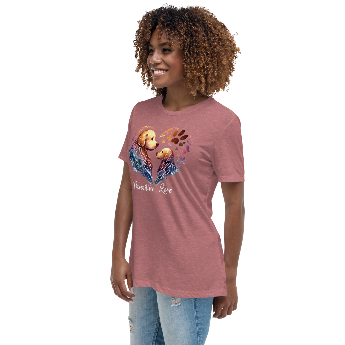 Golden Bond - Pawsitive Love - Womens Relaxed Tee