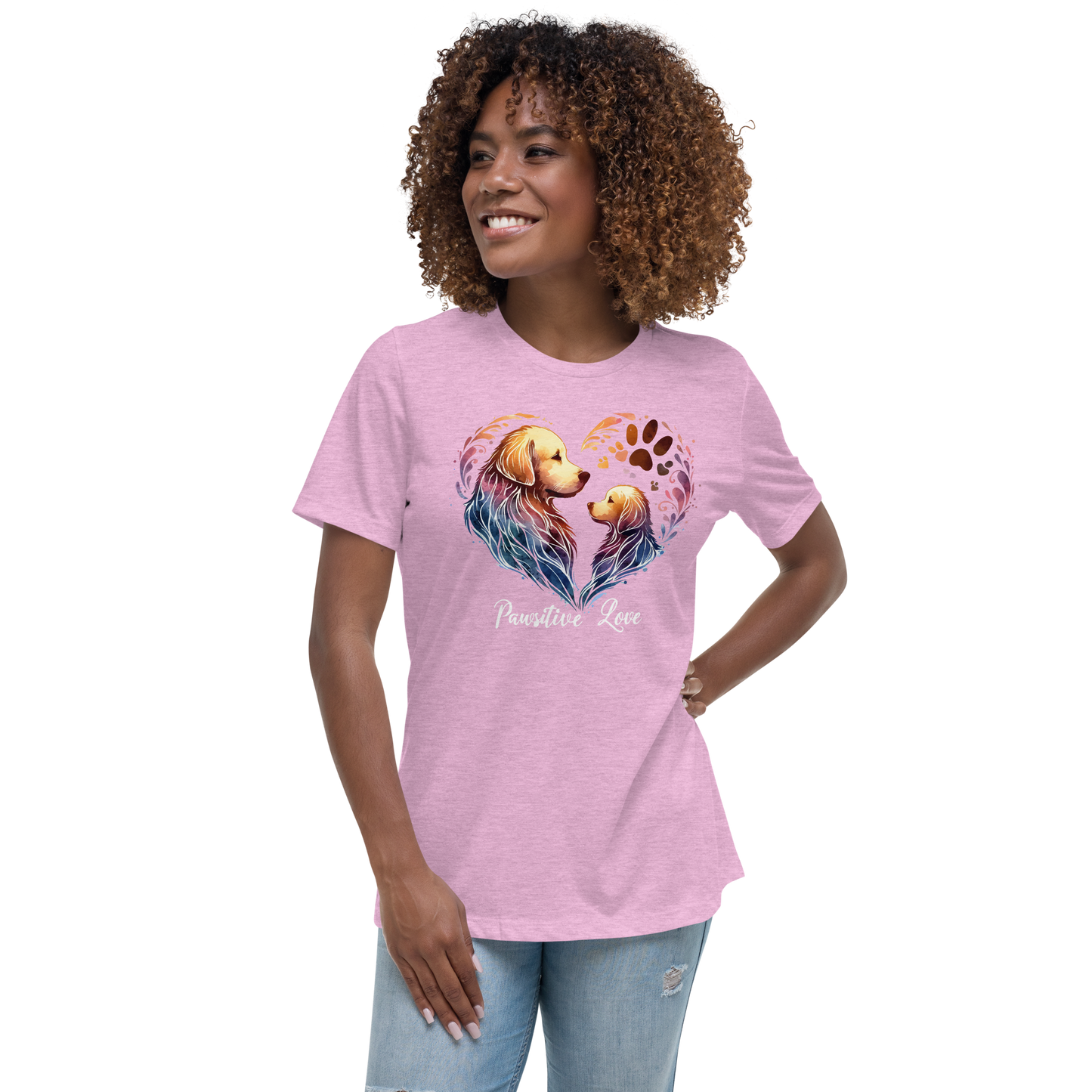 Golden Bond - Pawsitive Love - Womens Relaxed Tee