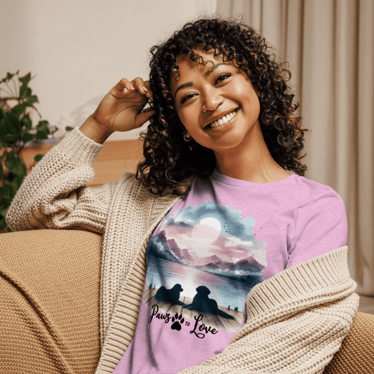 Sunset Buddies - Women's Relaxed Tee - Womens Relaxed Tee - Speak Up 4 Paws