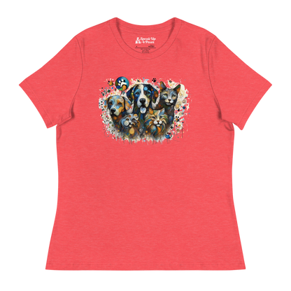 Paws in Colorful Conversation - Pollock - Womens Relaxed Tee