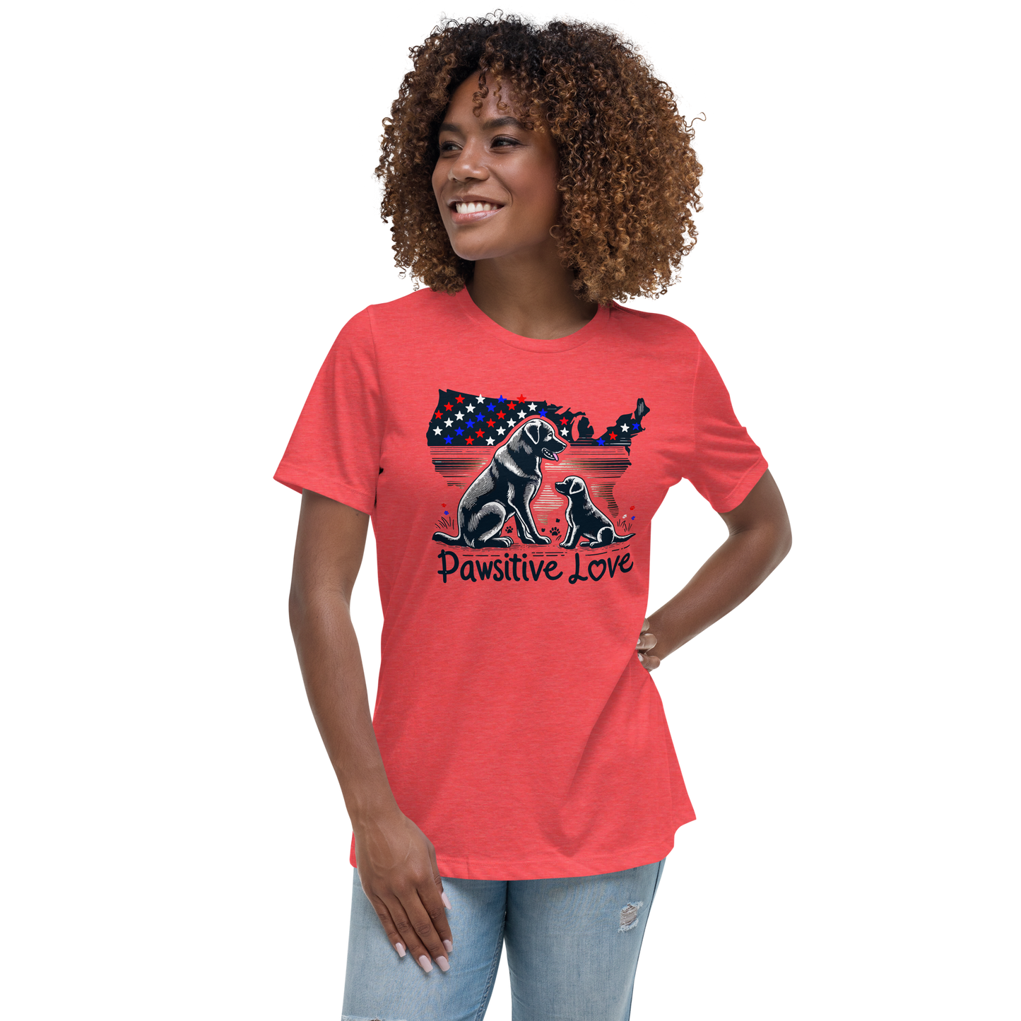 States of Devotion - Pawsitive Love - Womens Relaxed Tee