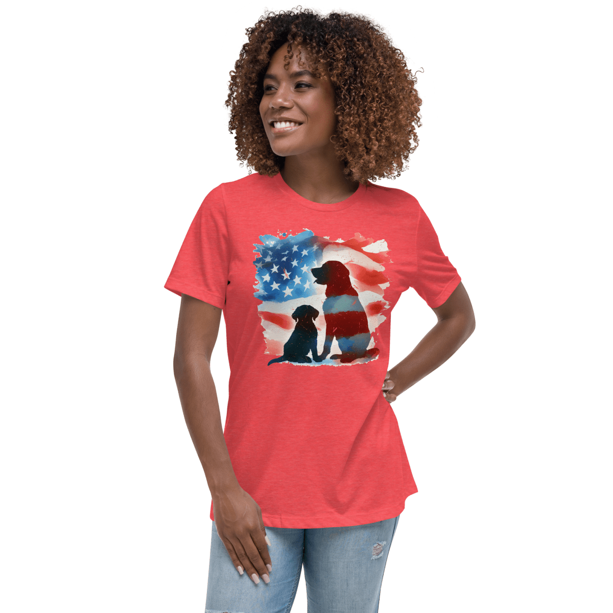 Patriotic Dreams - Women’s Relaxed Tee - Womens Relaxed Tee - Speak Up 4 Paws