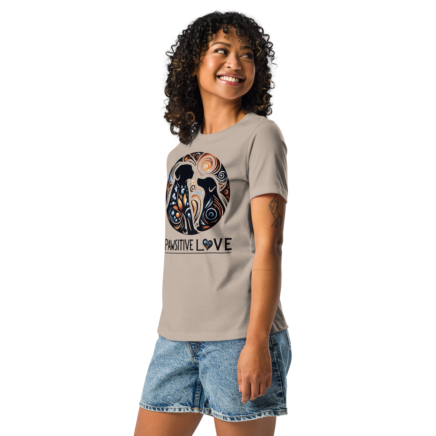 Swirl of Pawsitivity- Women's Relaxed Tee