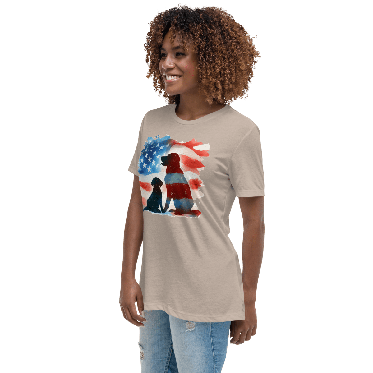 Patriotic Dreams - Women’s Relaxed Tee - Womens Relaxed Tee - Speak Up 4 Paws