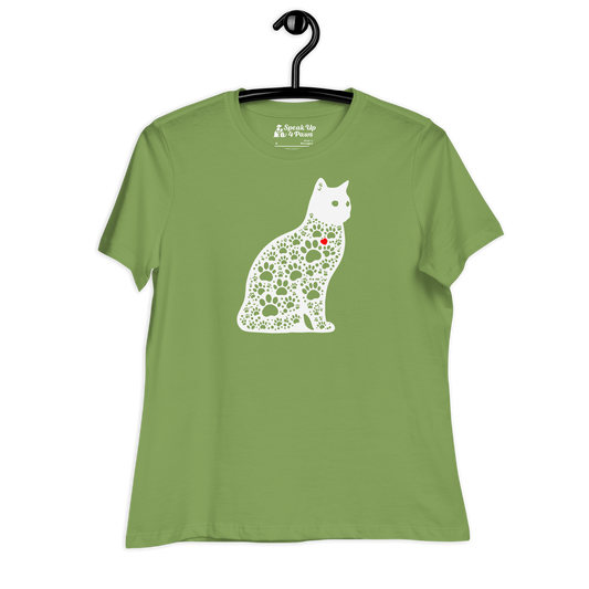 Paws in Harmony - Cat - Womens Relaxed Tee