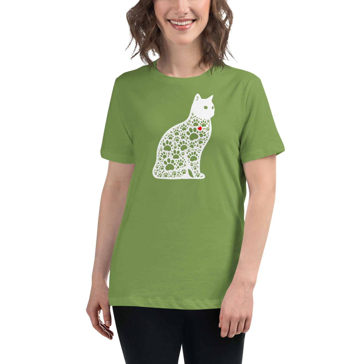 Paws in Harmony - Cat - Womens Relaxed Tee