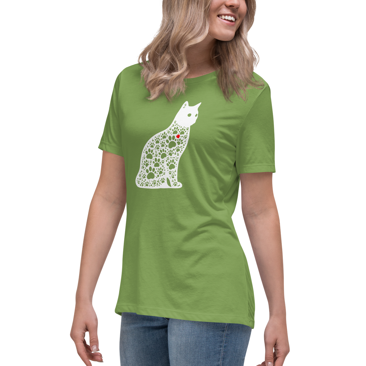 Paws in Harmony - Cat - Womens Relaxed Tee