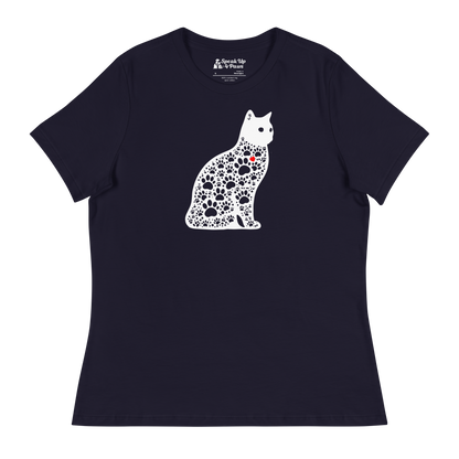 Paws in Harmony - Cat - Womens Relaxed Tee