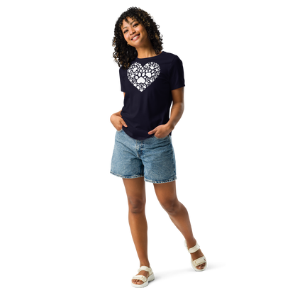 Paws of Compassion - Heart - Womens Relaxed Tee