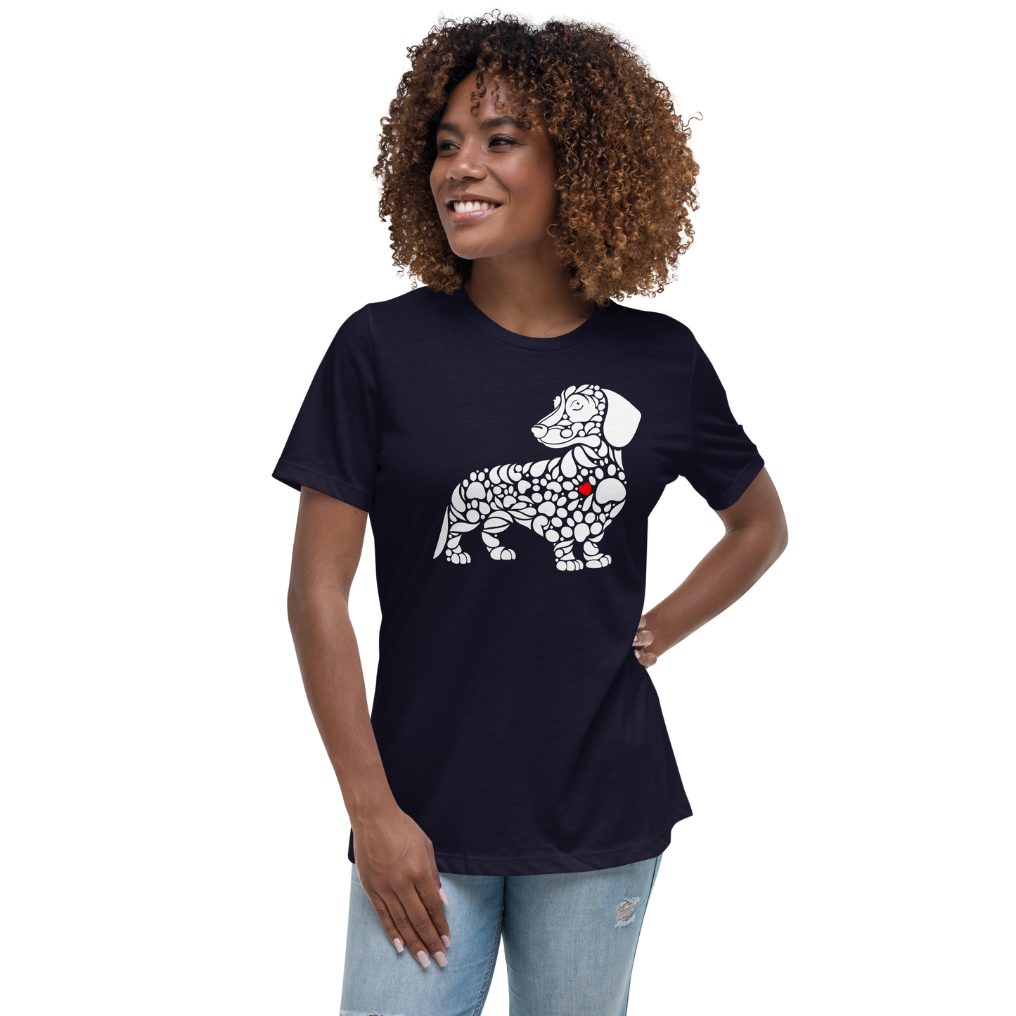 Paws of Devotion - Dachshund - Womens Relaxed Tee