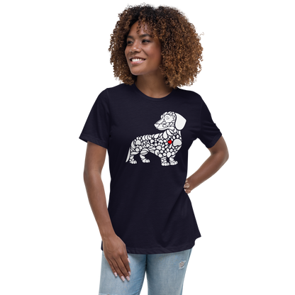 Paws of Devotion - Dachshund - Womens Relaxed Tee