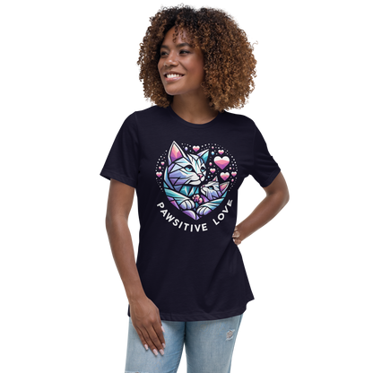 Geometric Whiskerheart - Womens Relaxed Tee