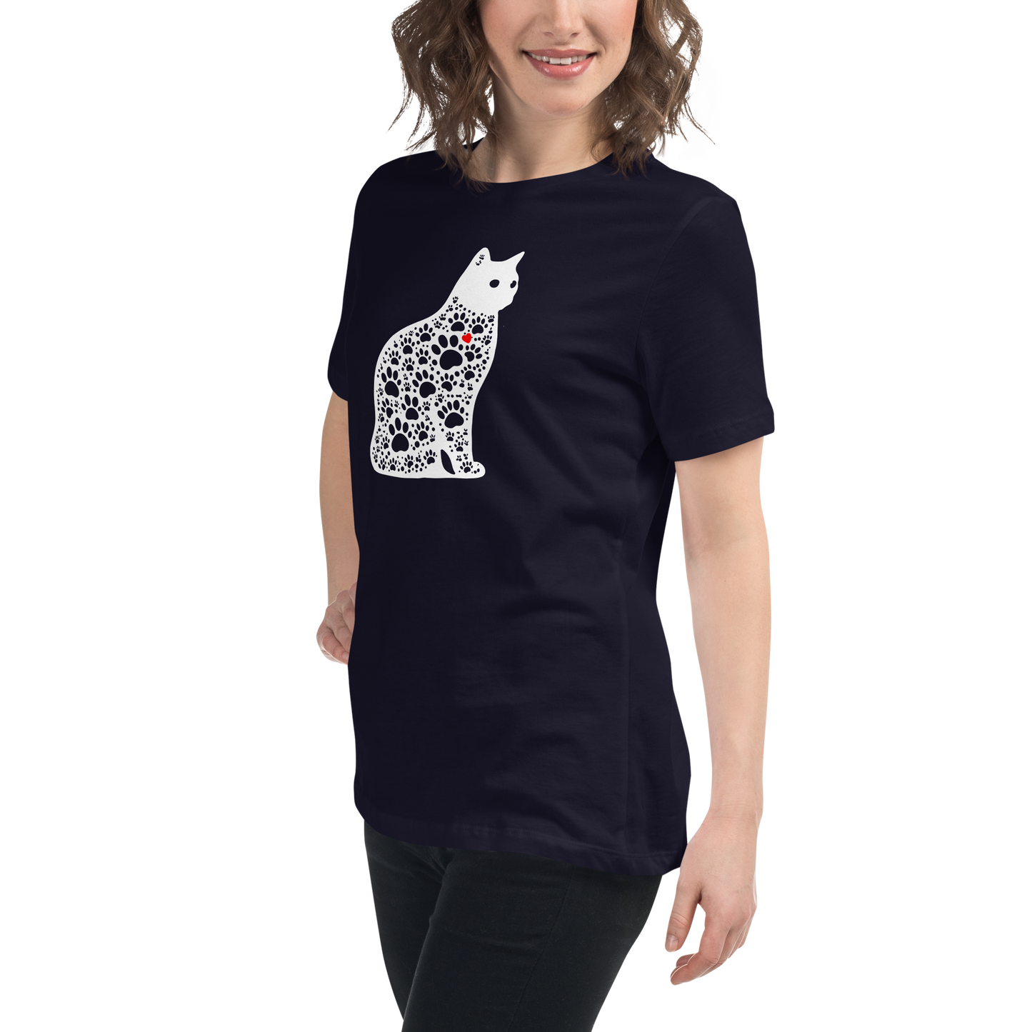 Paws in Harmony - Cat - Womens Relaxed Tee