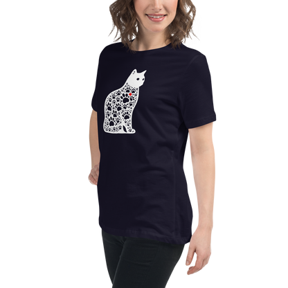 Paws in Harmony - Cat - Womens Relaxed Tee