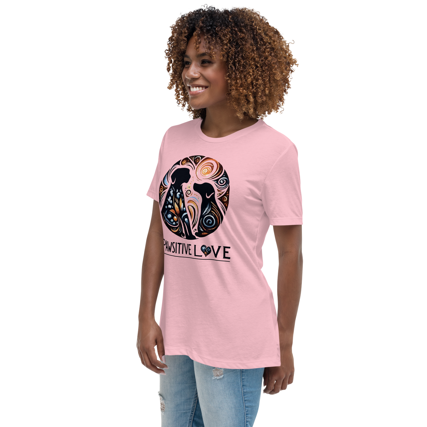 Swirl of Pawsitivity- Women's Relaxed Tee