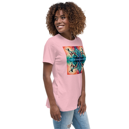 Vibrant Canine Mosaic - Womens Relaxed Tee