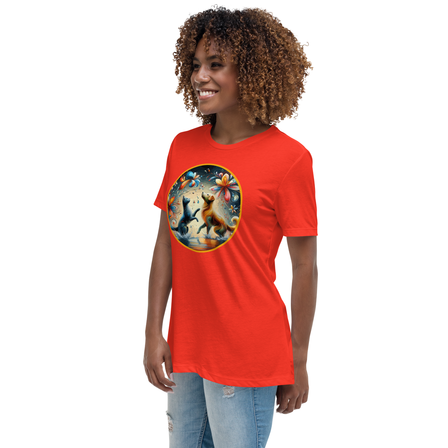 Chromatic Raindance - Petal Paws - Womens Relaxed Tee