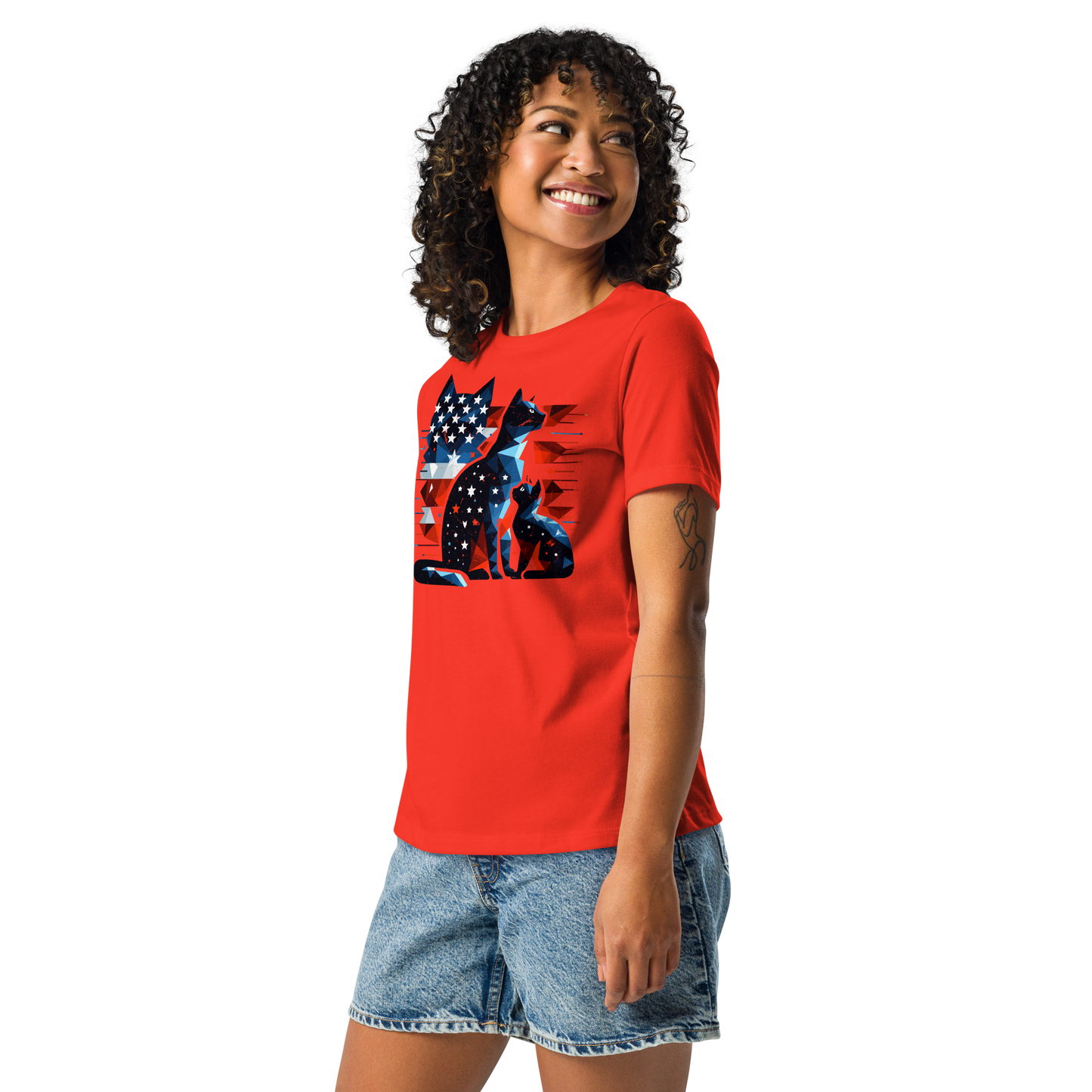 Stars and Stripes Companions - Womens Relaxed Tee