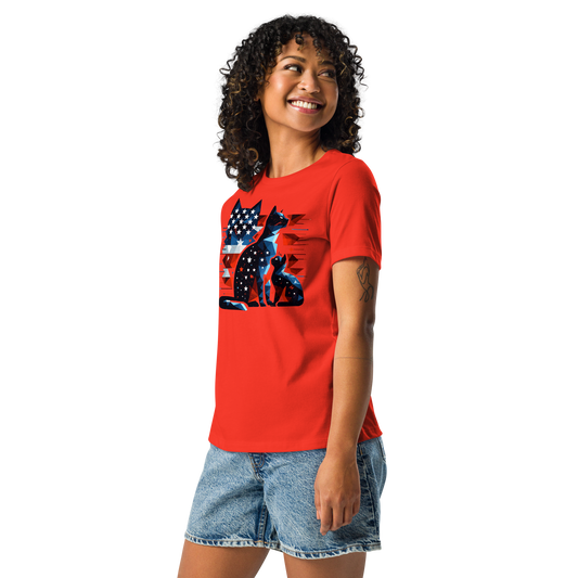 Stars and Stripes Companions - Womens Relaxed Tee