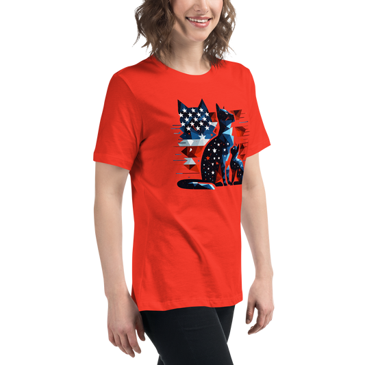 Stars and Stripes Companions - Womens Relaxed Tee