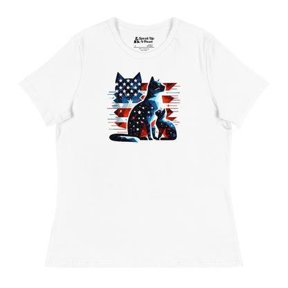 Stars and Stripes Companions - Womens Relaxed Tee