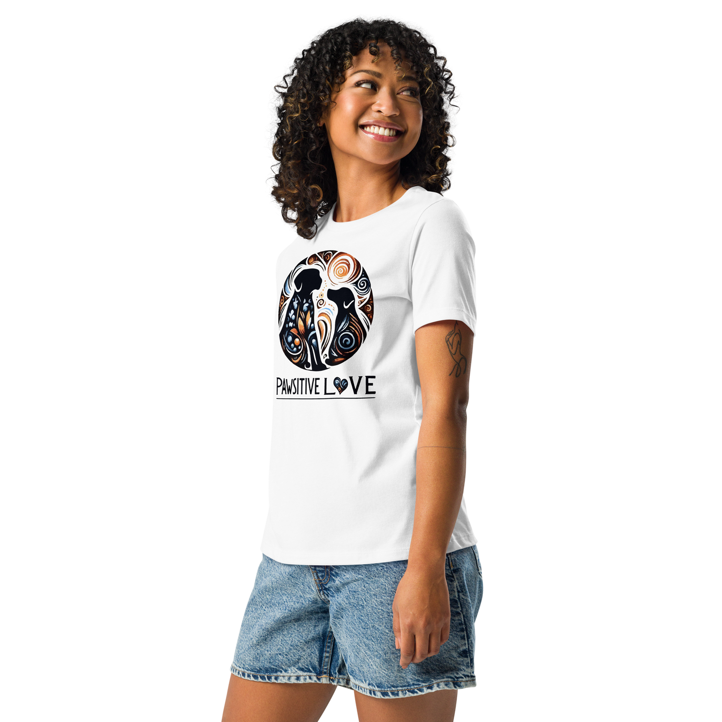 Canine Whirlpool -Pawsitive Love - Womens Relaxed Tee