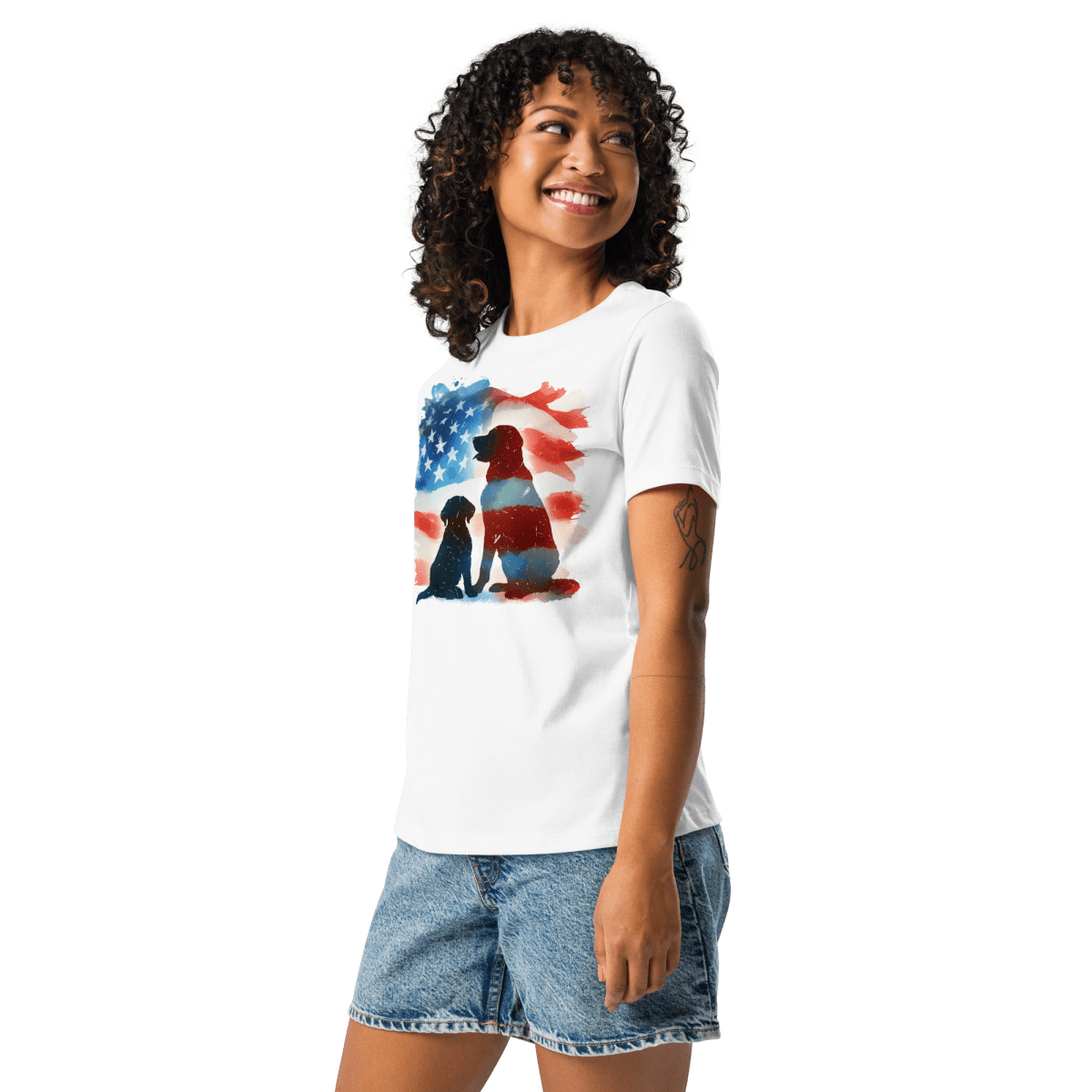 Patriotic Dreams - Women’s Relaxed Tee - Womens Relaxed Tee - Speak Up 4 Paws