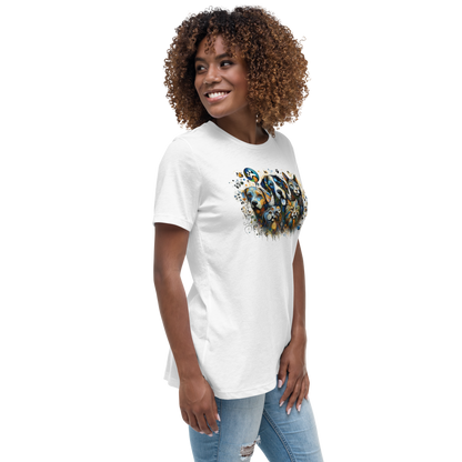 Paws in Colorful Conversation - Pollock - Womens Relaxed Tee