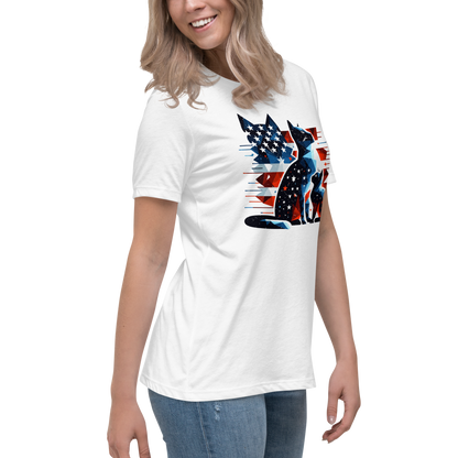 Stars and Stripes Companions - Womens Relaxed Tee