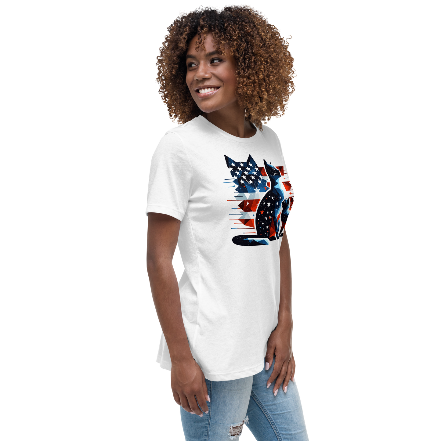 Stars and Stripes Companions - Womens Relaxed Tee