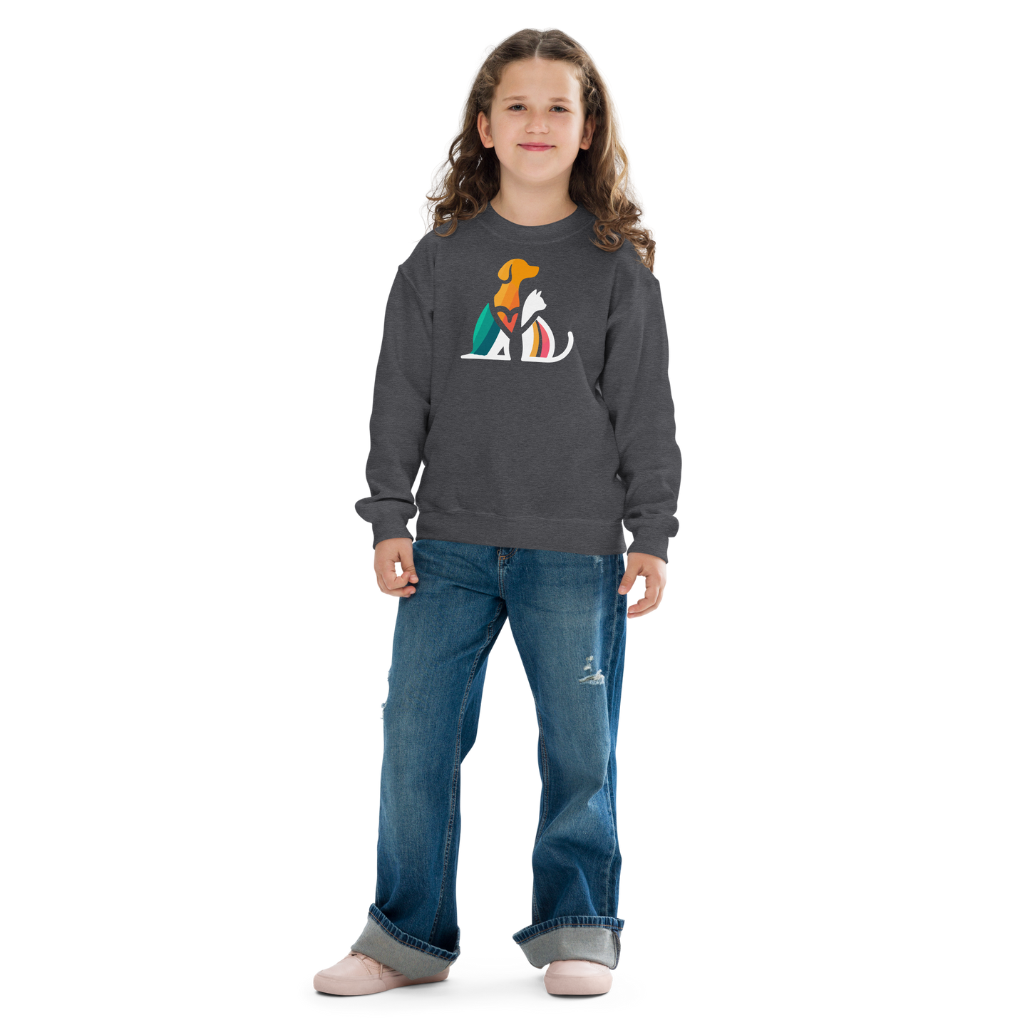 Unity Paws - Dog and Cat - Youth Sweatshirt