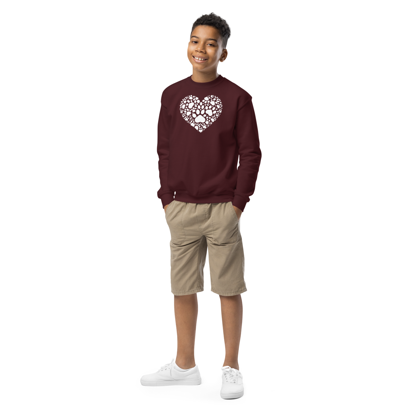 Paws of Compassion - Heart - Youth Sweatshirt