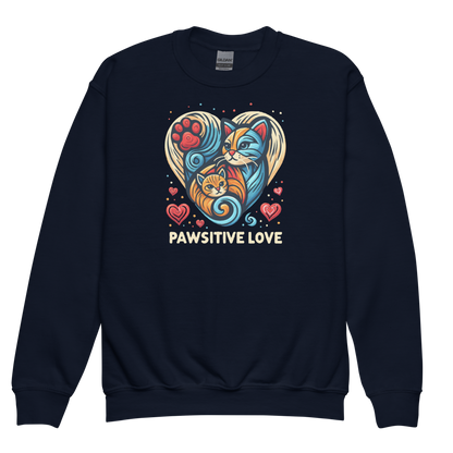 Feline Harmony - Pawsitive Love - Youth Sweatshirt