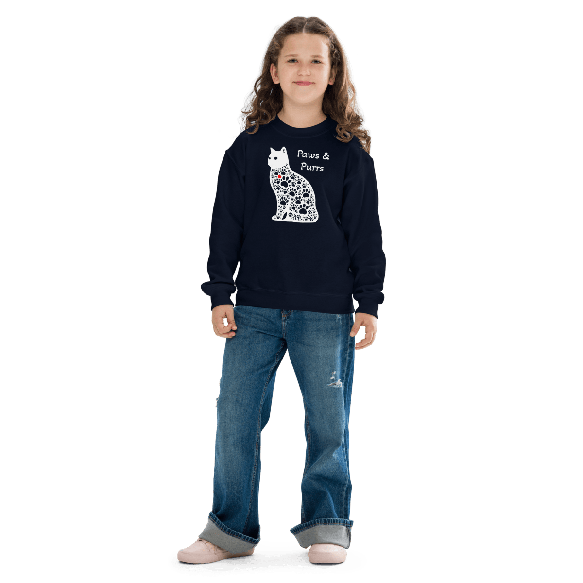 Paws and Purrs - Youth Sweatshirt - Youth Sweatshirt - Speak Up 4 Paws