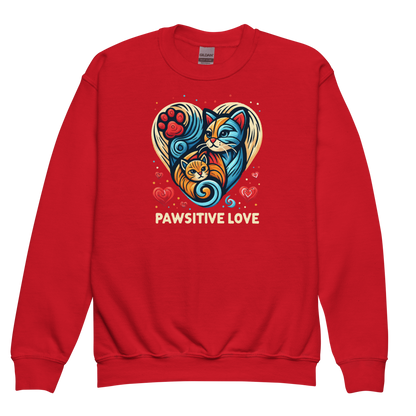 Feline Harmony - Pawsitive Love - Youth Sweatshirt