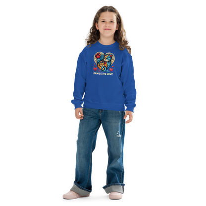 Feline Harmony - Pawsitive Love - Youth Sweatshirt