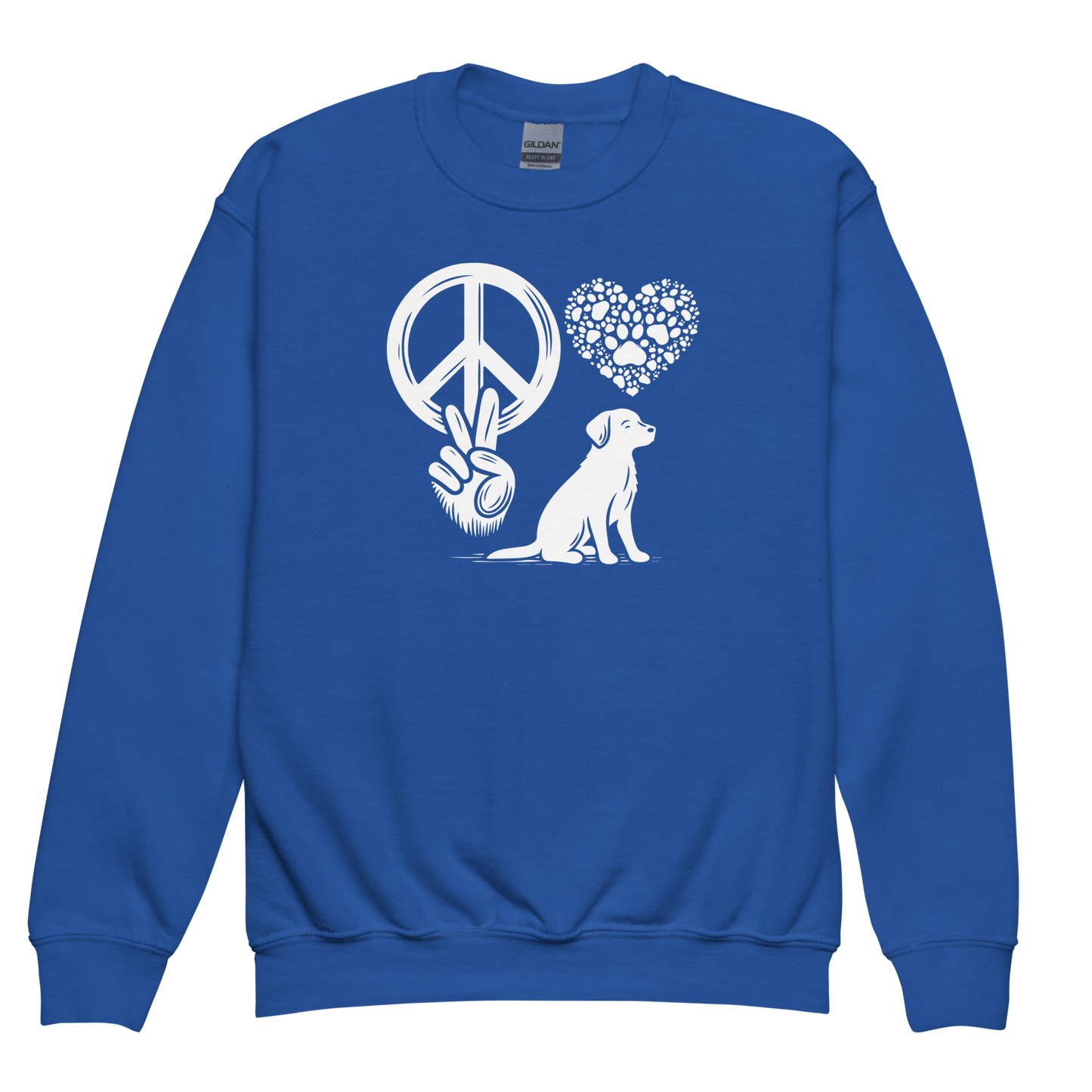 Harmony Unleashed - Peace-Love-Dog - Youth Sweatshirt