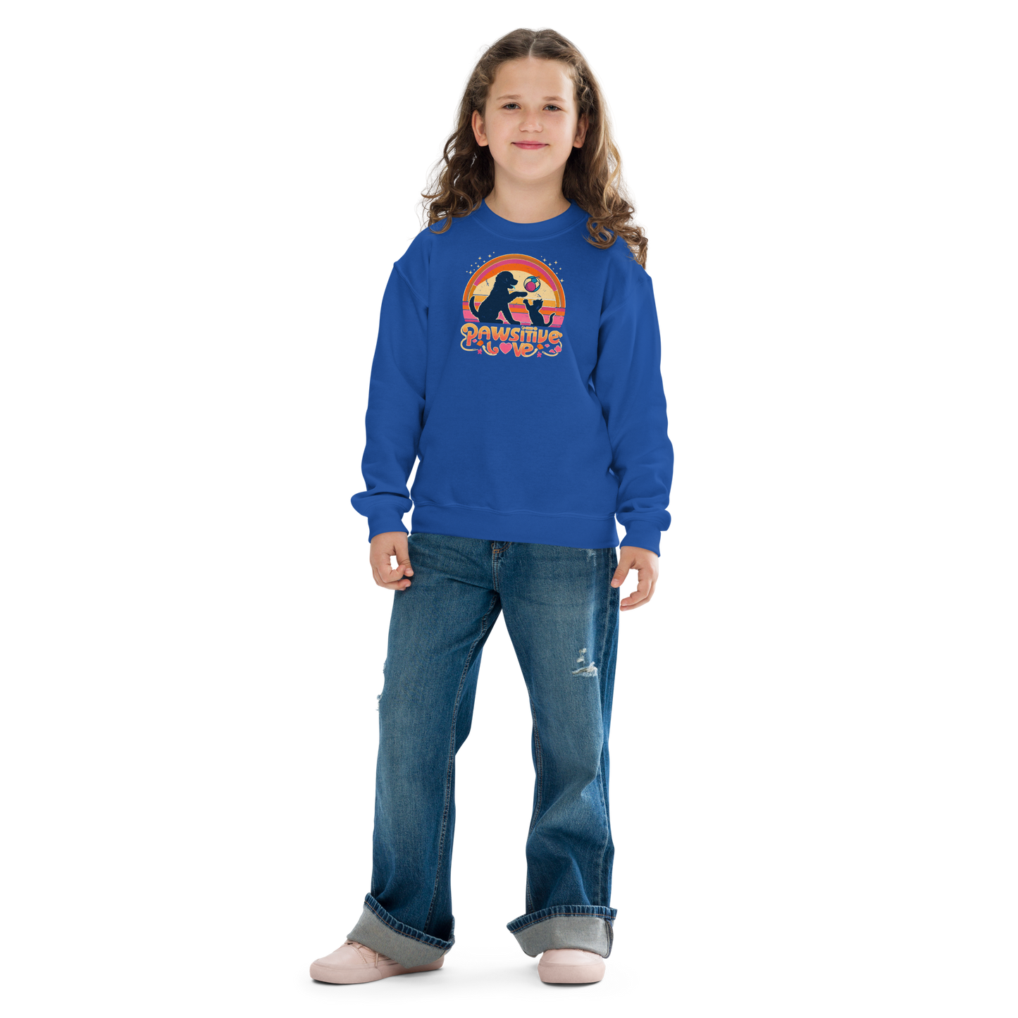 Rainbow Rendezvous - Pawsitive Love - Youth Sweatshirt