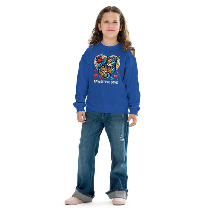 Feline Harmony - Pawsitive Love - Youth Sweatshirt