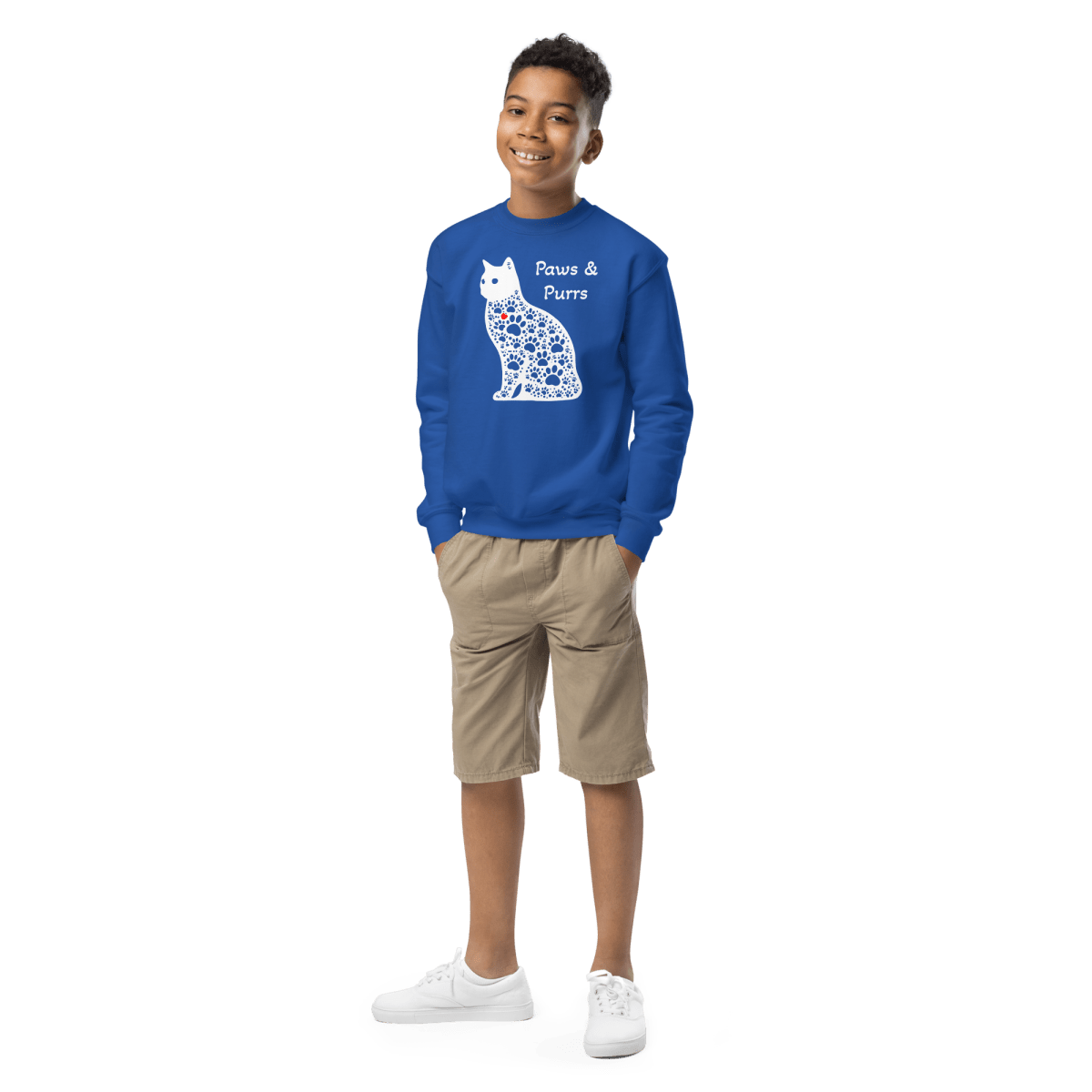 Paws and Purrs - Youth Sweatshirt - Youth Sweatshirt - Speak Up 4 Paws