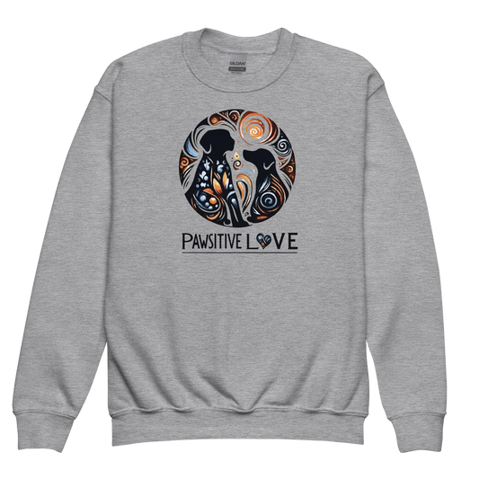 Canine Whirlpool -Pawsitive Love - Youth Sweatshirt