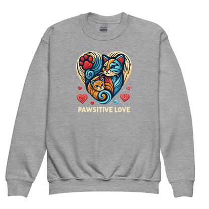 Feline Harmony - Pawsitive Love - Youth Sweatshirt