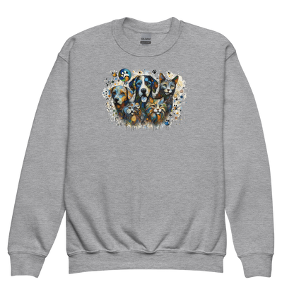 Paws in Colorful Conversation - Pollock - Youth Sweatshirt