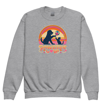 Rainbow Rendezvous - Pawsitive Love - Youth Sweatshirt