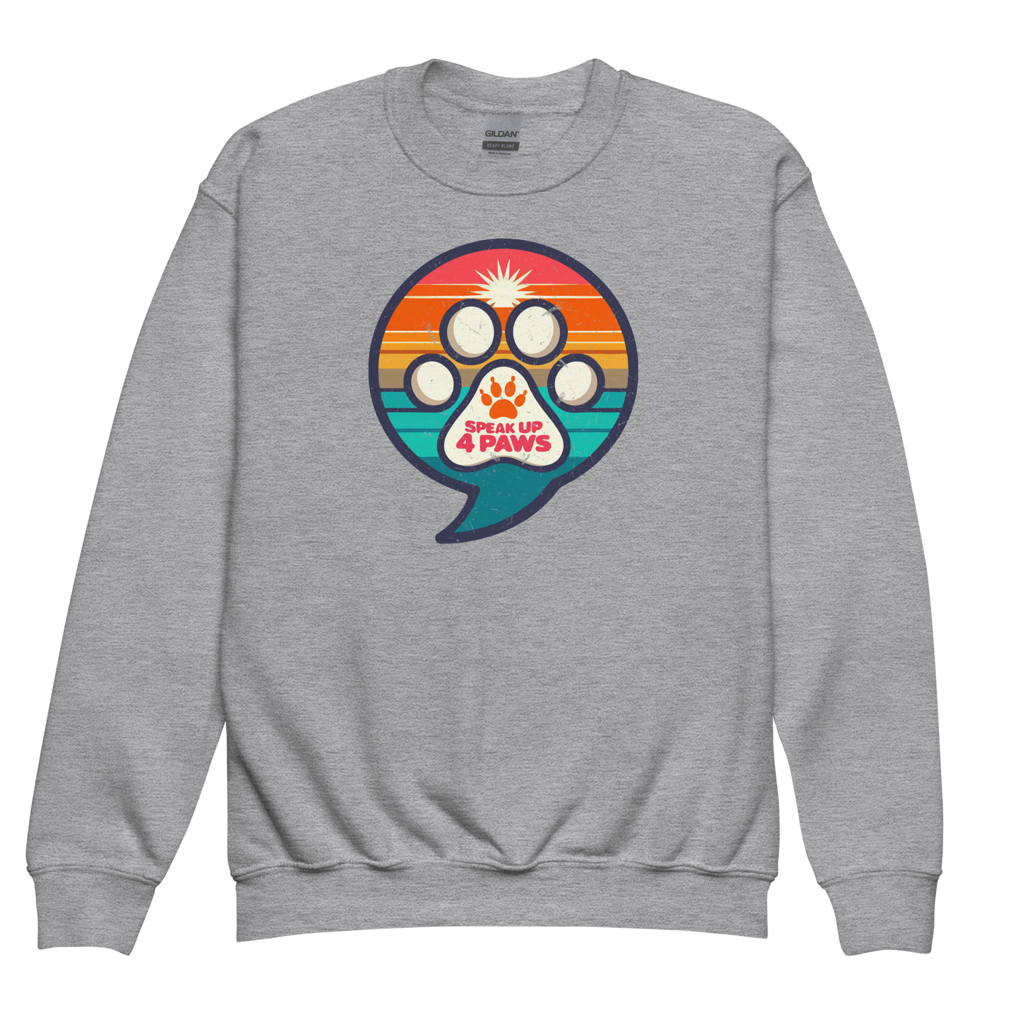 Speak Up 4 Paws - 1970s - Youth Sweatshirt