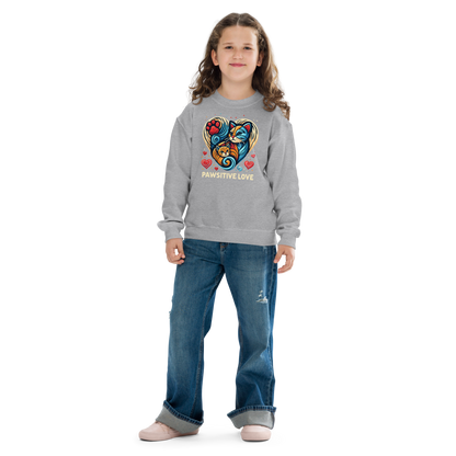 Feline Harmony - Pawsitive Love - Youth Sweatshirt