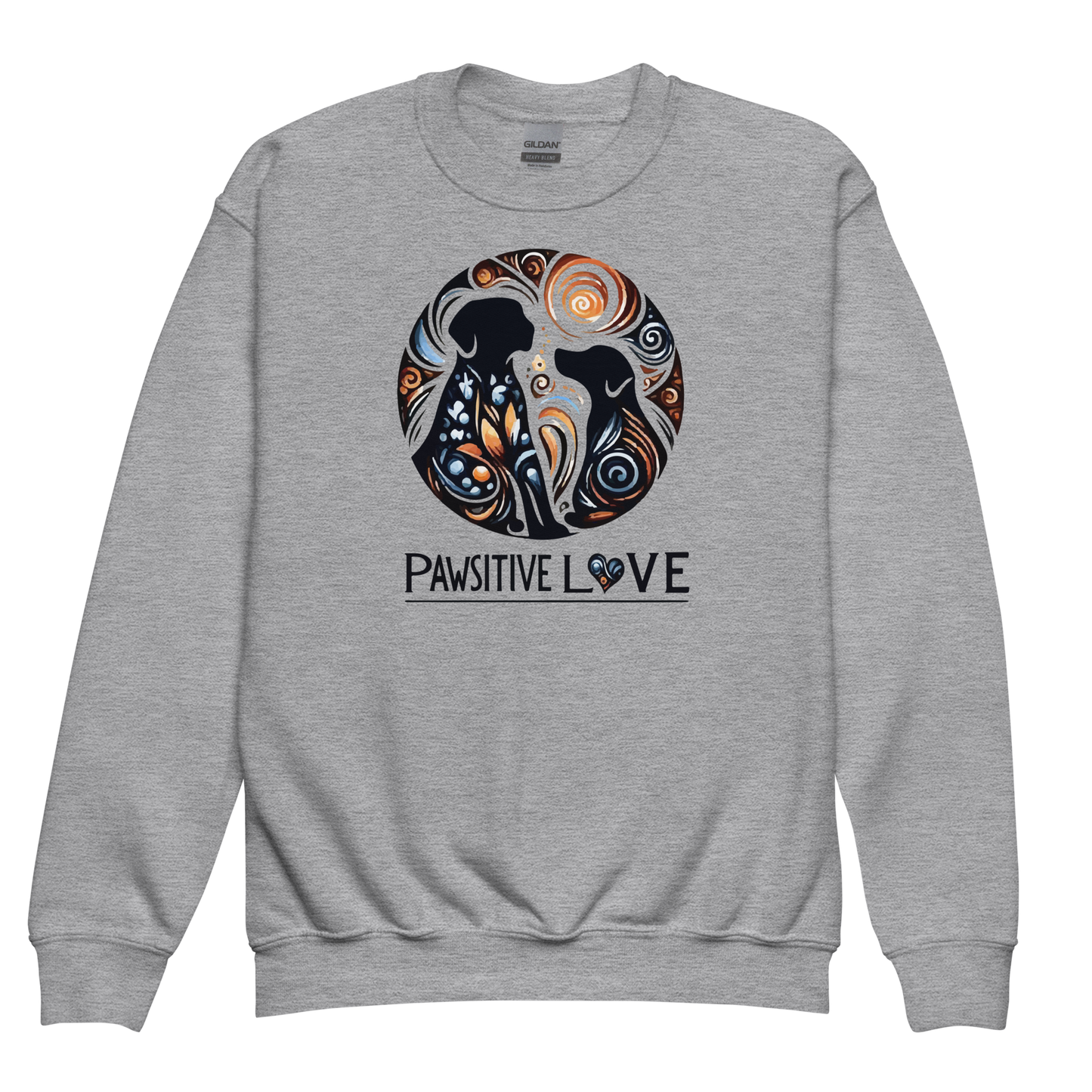 Canine Whirlpool -Pawsitive Love - Youth Sweatshirt